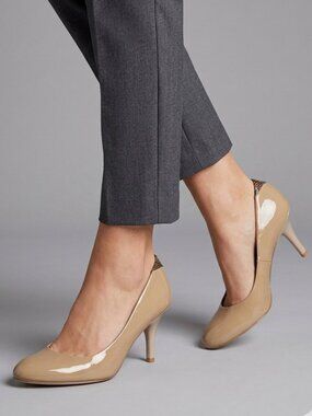 Sam Edelman Camdyn Nude Leather Heel
